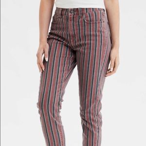 American Eagle Striped Mom Jean 6 Long